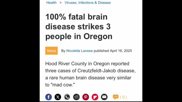 Zombie Apocalypse Warning? CJD Cases in Oregon Raise New Questions About CWD and Prion Disease
