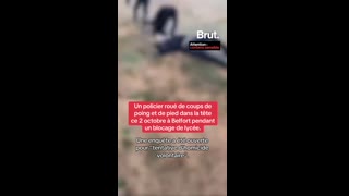 Brutal assault on a police officer in France